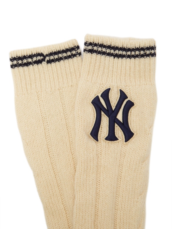 GCI NY Yankees Wool Knit Socks in Beige
