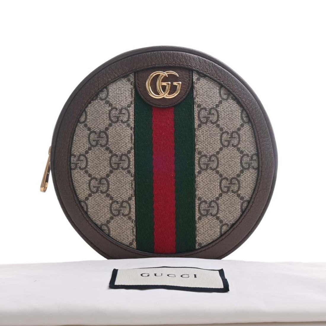 GCI Offdia GG Supreme Leather Rucksack Backpack 598661 Beige Brown Women's