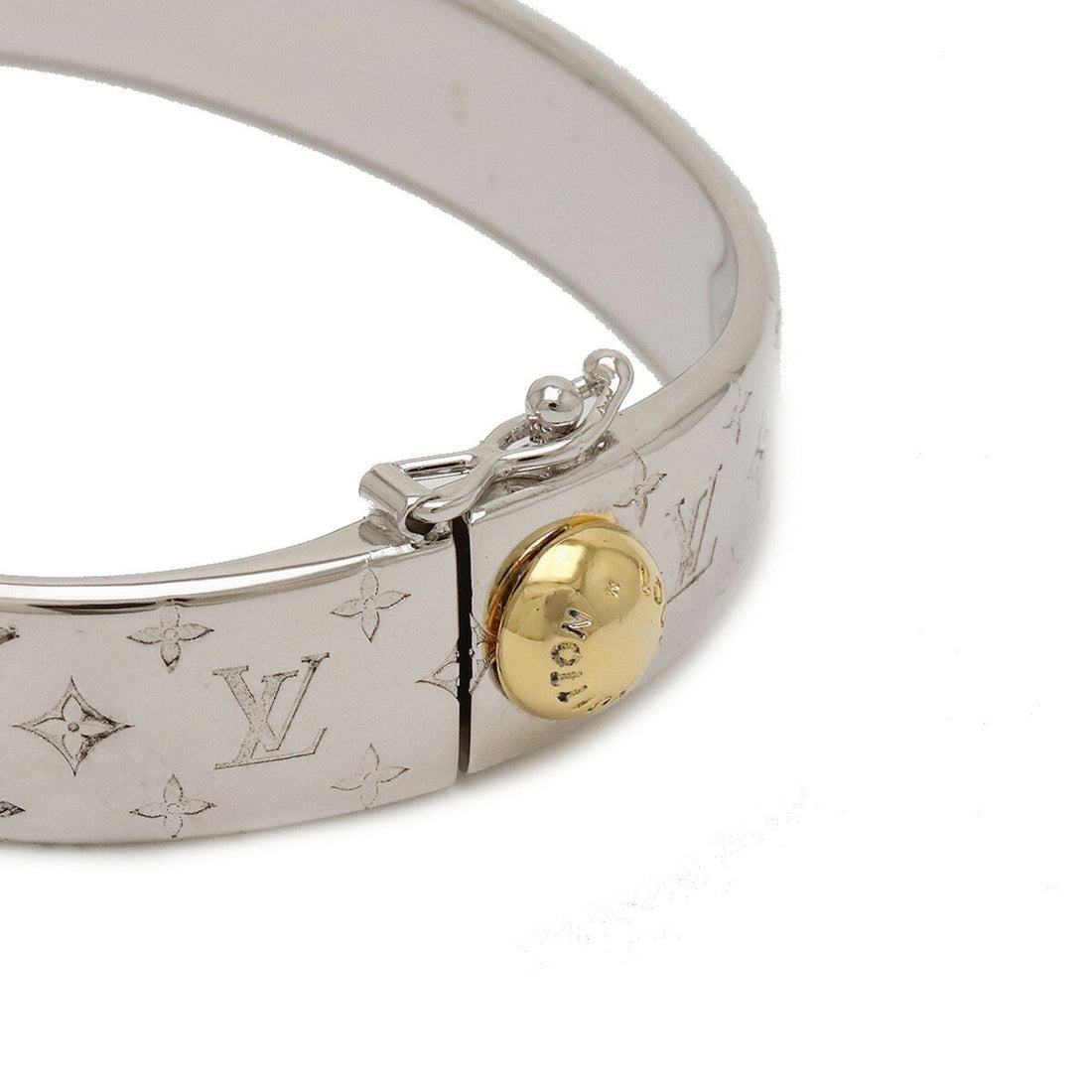 LOV Cuff Nanogram Bangle Bracelet #S S Size Metal Silver Color M00249