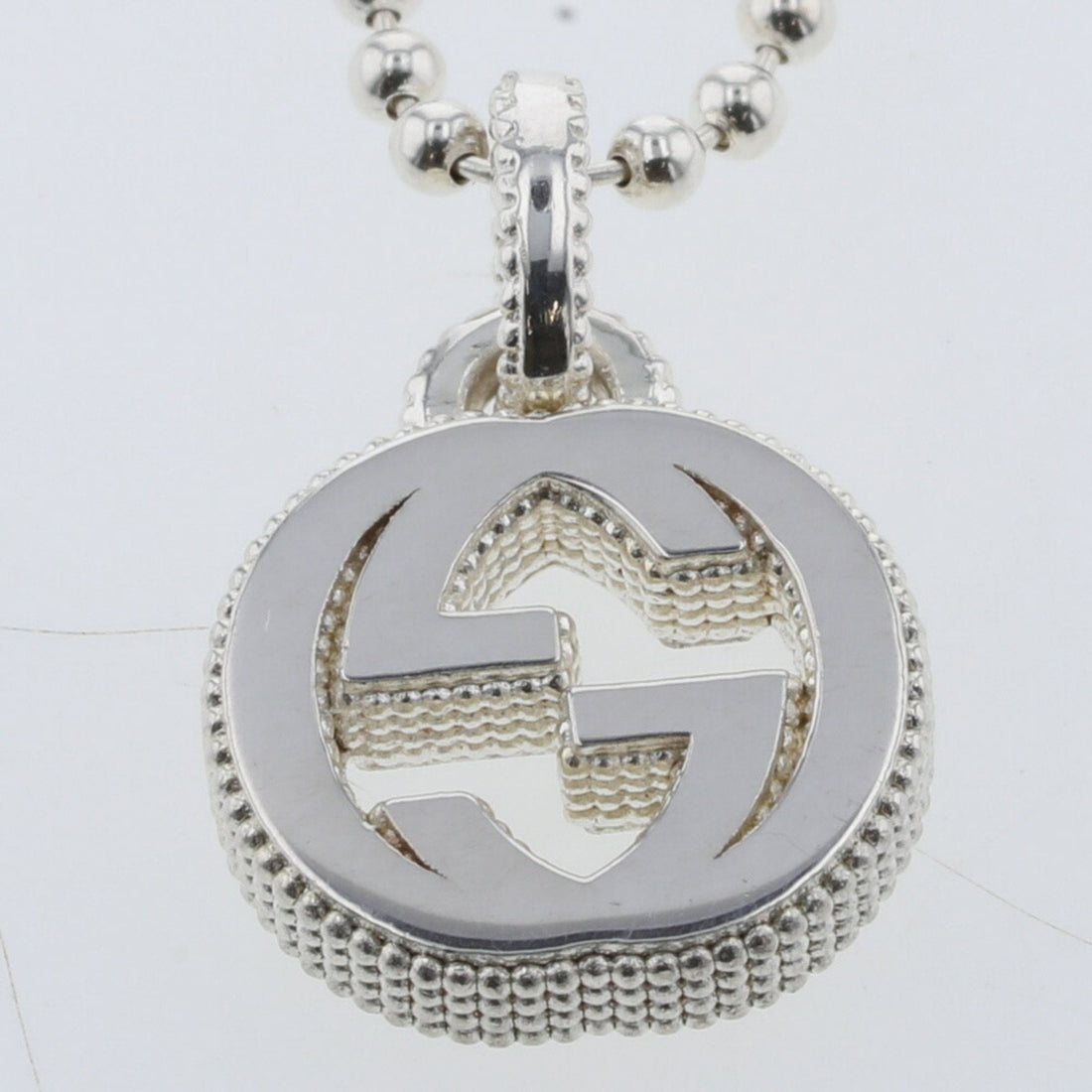 GCI Necklace Interlocking G Flower Silver 925 Ladies GCI