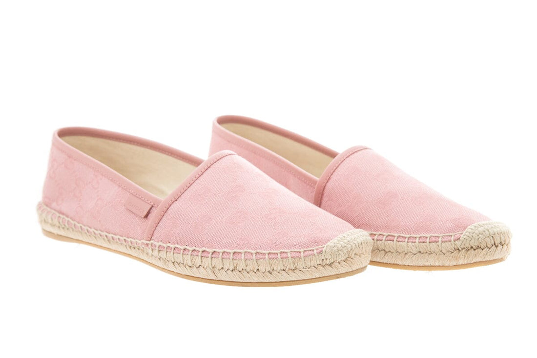 GCI Pink Canvas Monogram Espadrille SZ 39