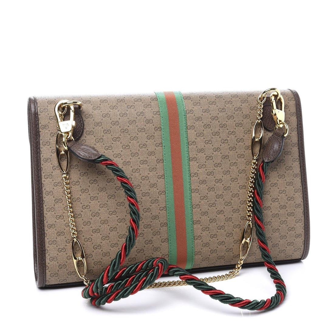 GCI Rajah Monogram Web Shoulder Bag in Brown