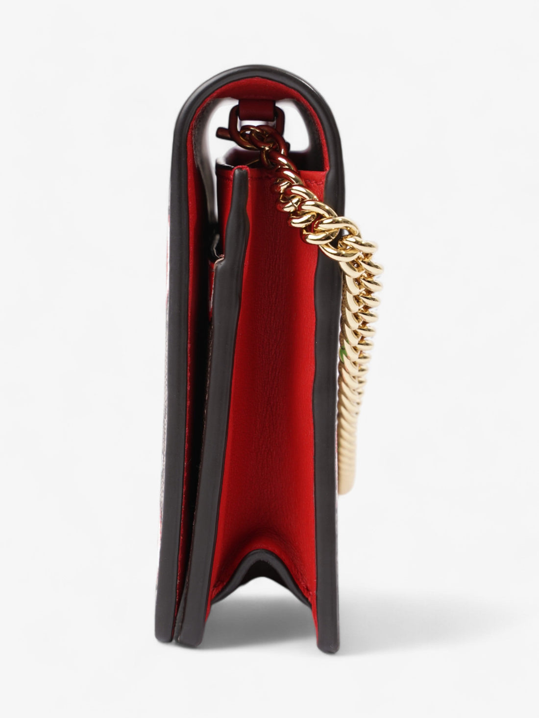 GCI Monogram Apple Chain Wallet GG Supreme / Red / Green Canvas