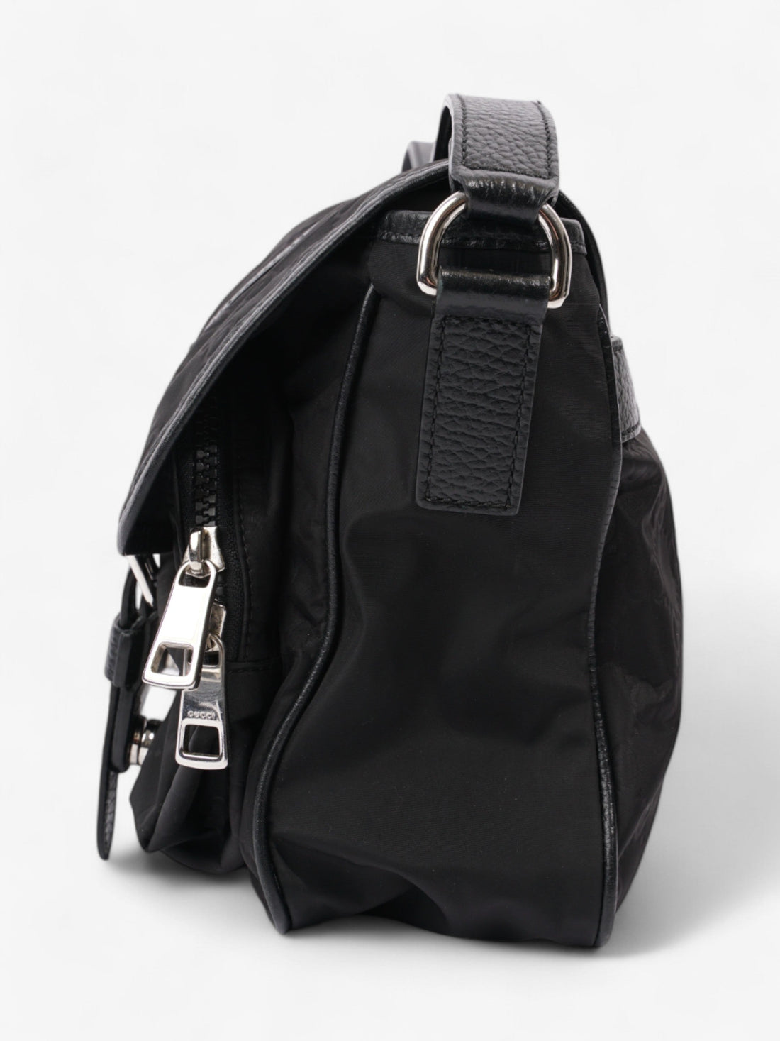 GCI Monogram Messenger Bag Black Nylon