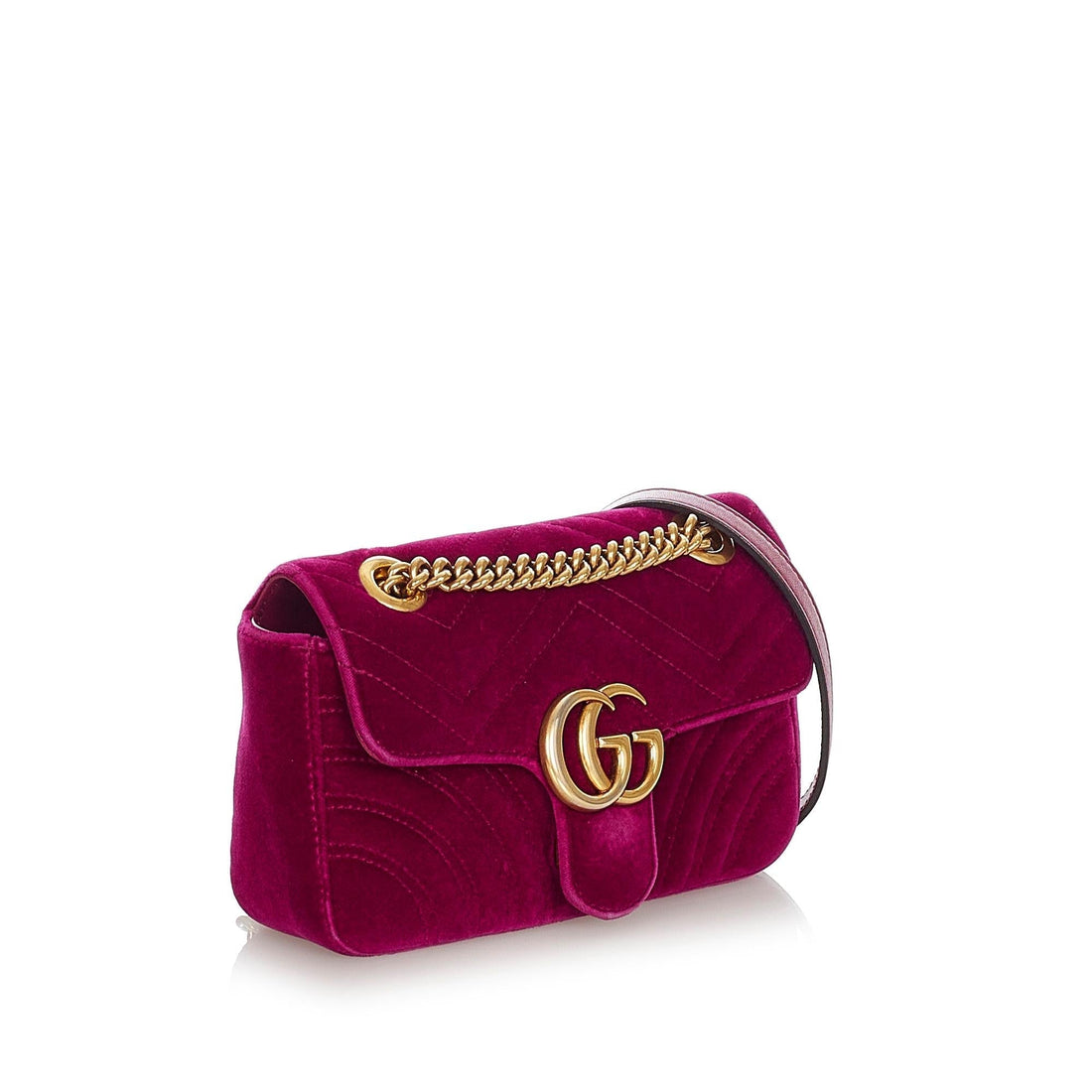 GCI Mini GG Marmont Matelasse Velvet Crossbody Bag