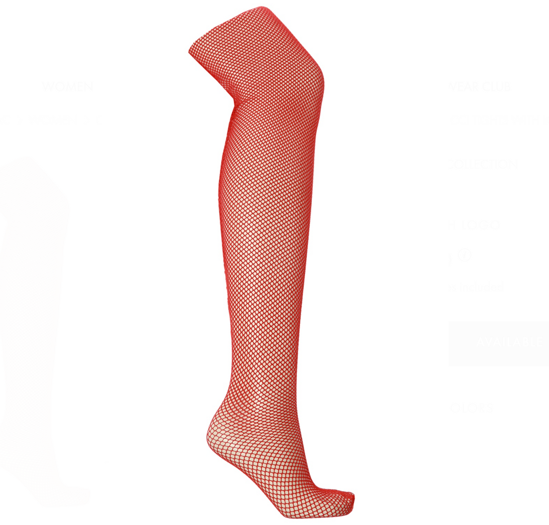 GCI Nettina Fishnet Tights in Washed Rose Red
