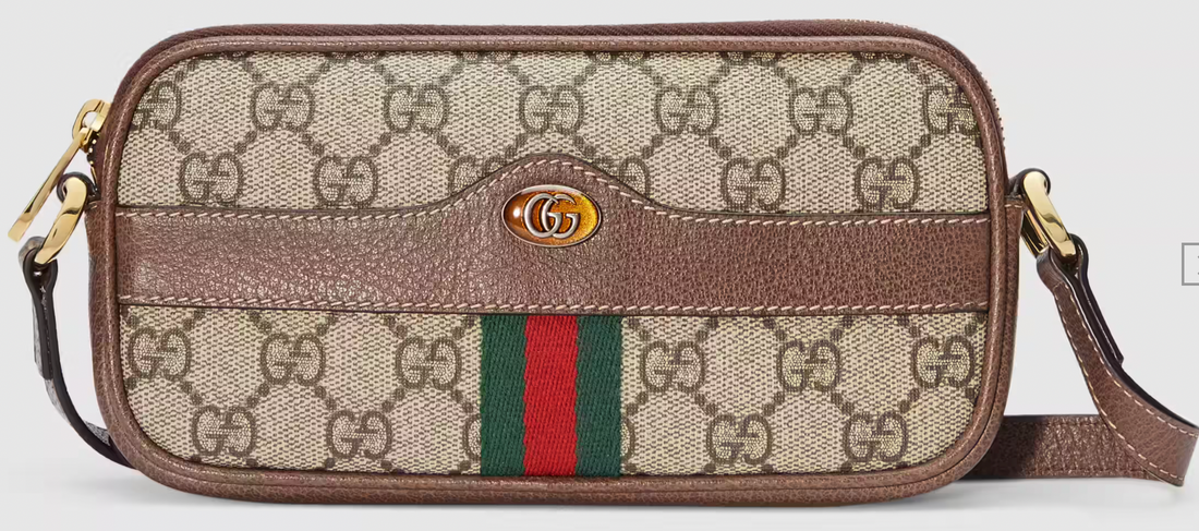 GCI Ophidia Interlocking GG Canvas with Webbing Shoulder Bag