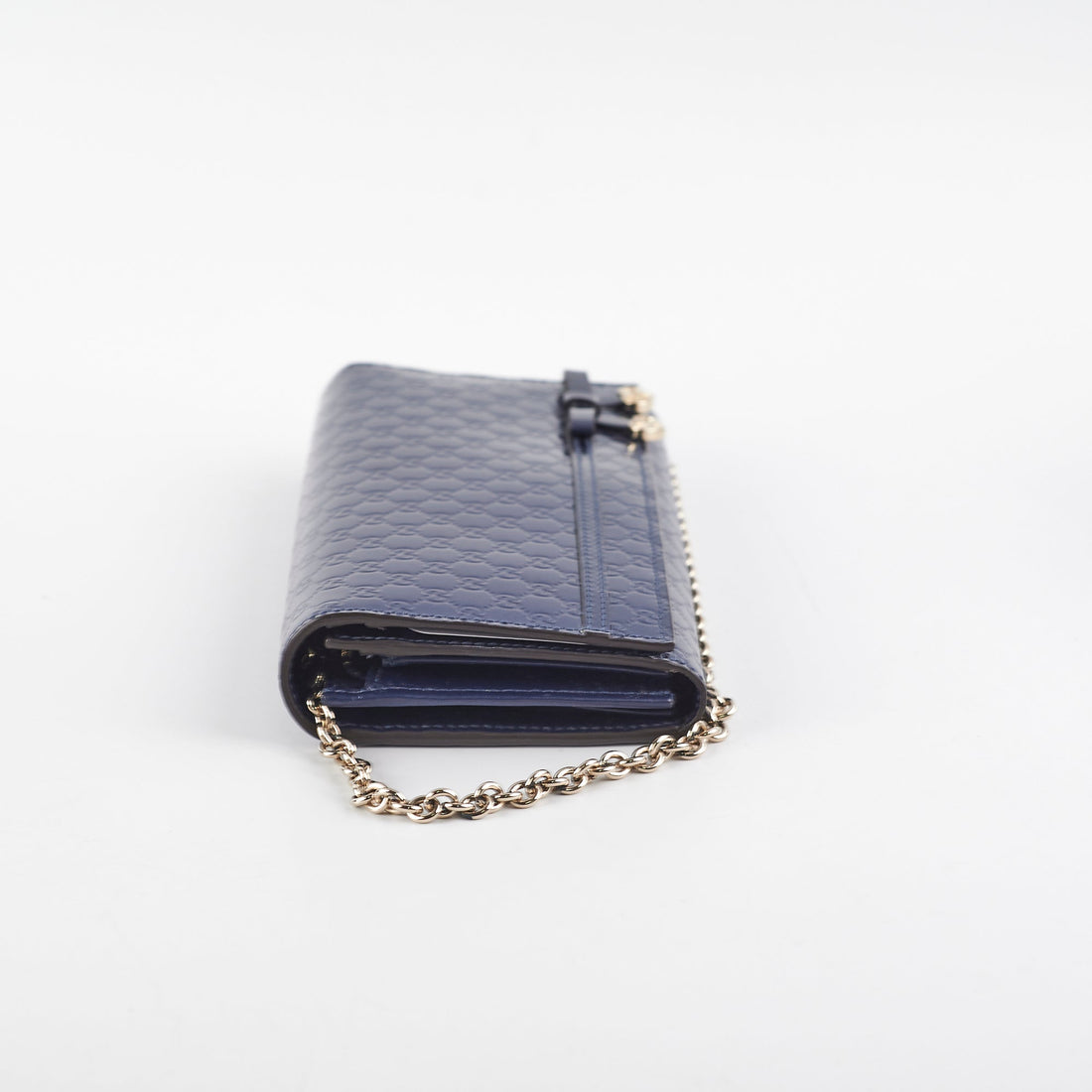 GCI Monogram Wallet Patent Navy Clutch